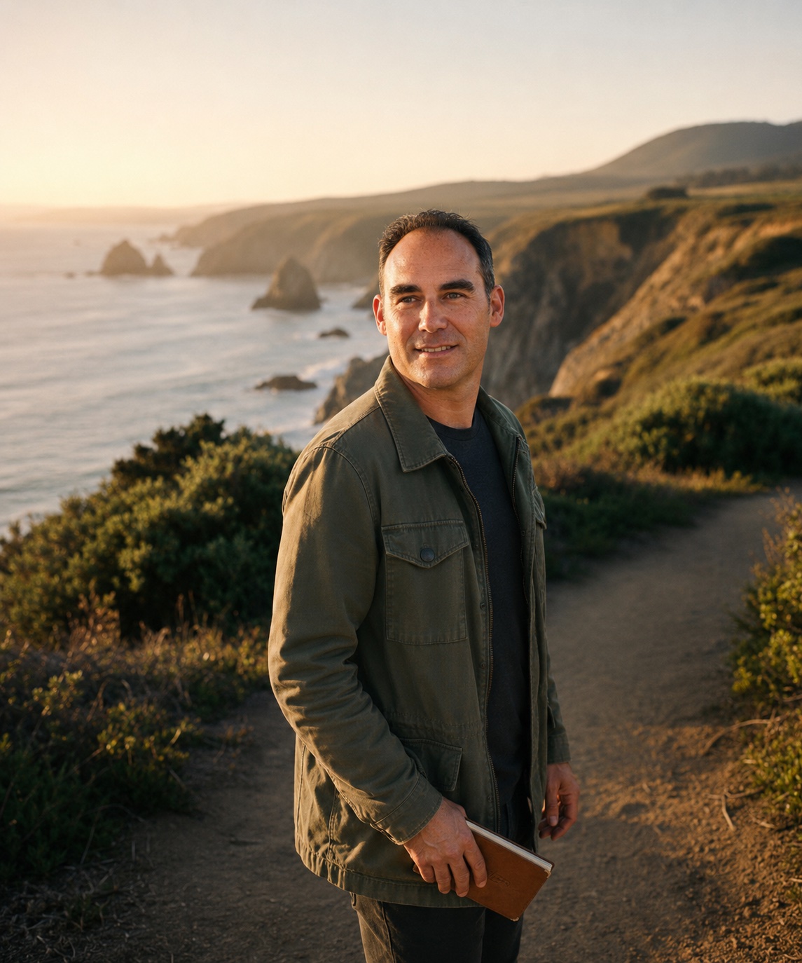 Andrew Erickson, Founder of Headlands Ops, on the Marin Headlands trail