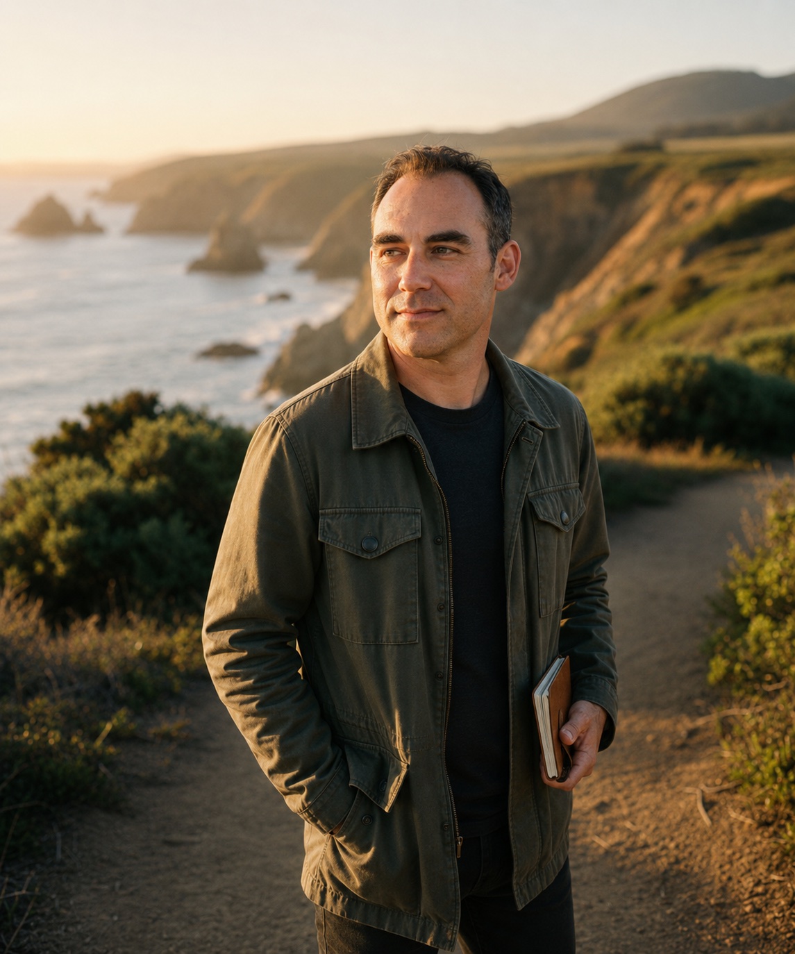 Andrew Erickson on the Headlands trail